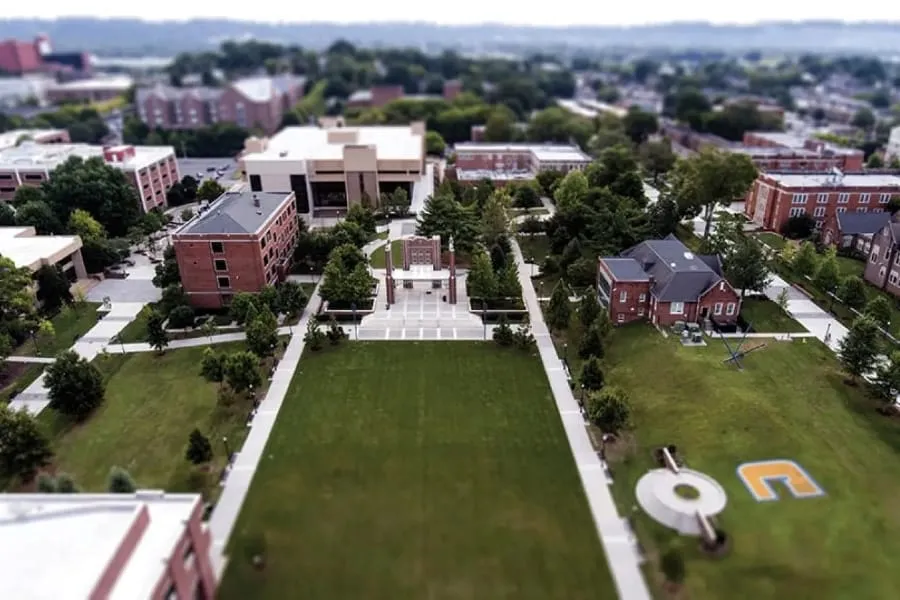 Drone shot of UTC Campus